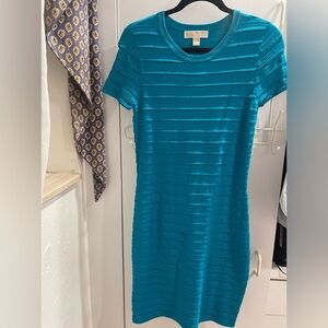 Stylish Stretchy Michael Kors Aqua Blue Dress